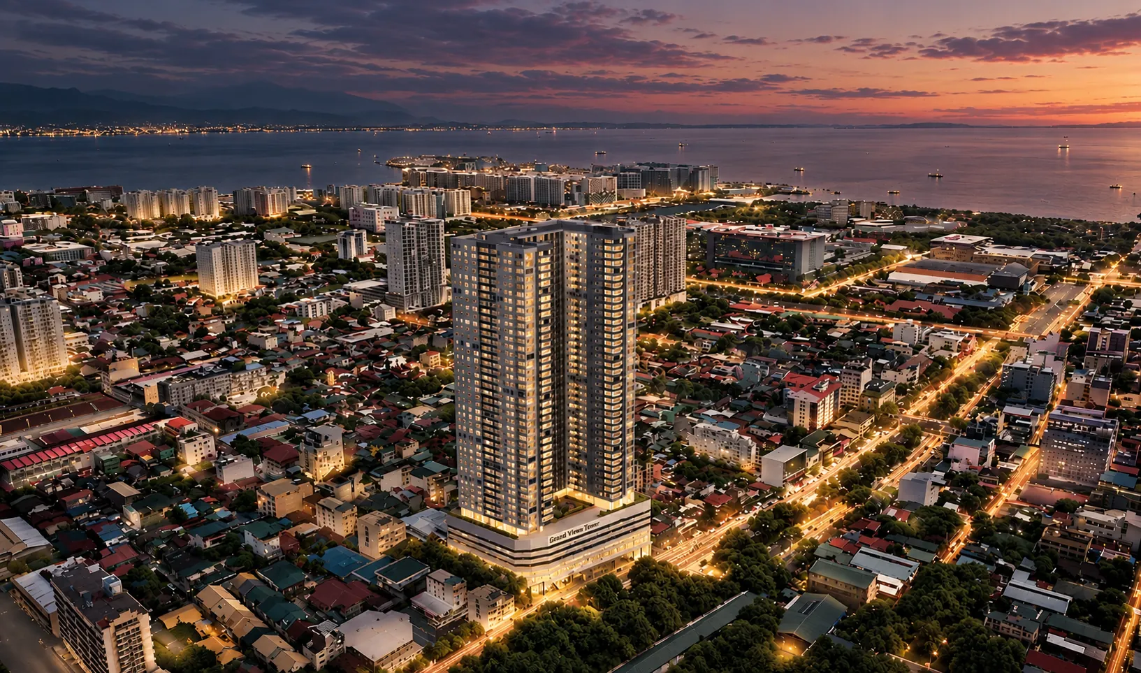 Map showing the location of Grand View Tower in Pasay City